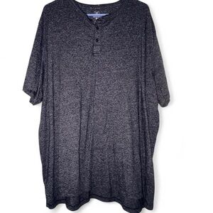 George Men’s Dark Heather Gray Henley Polo Shirt